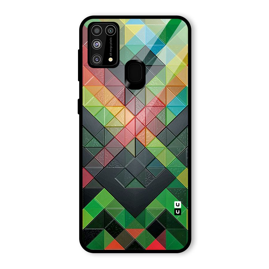 Too Much Colors Pattern Glass Back Case for Galaxy M31