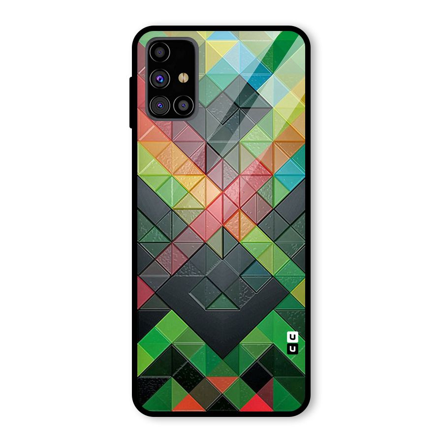 Too Much Colors Pattern Glass Back Case for Galaxy M31s