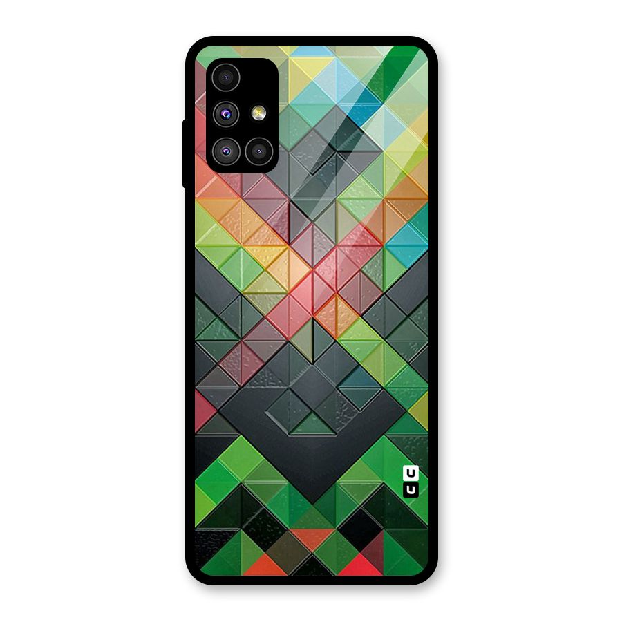 Too Much Colors Pattern Glass Back Case for Galaxy M51