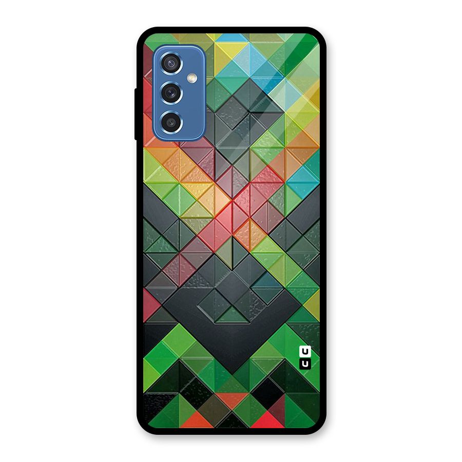 Too Much Colors Pattern Glass Back Case for Galaxy M52 5G