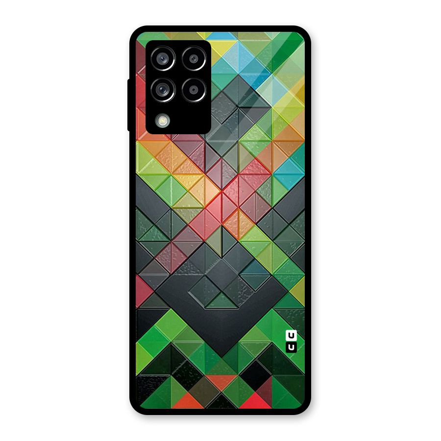 Too Much Colors Pattern Glass Back Case for Galaxy M53 5G
