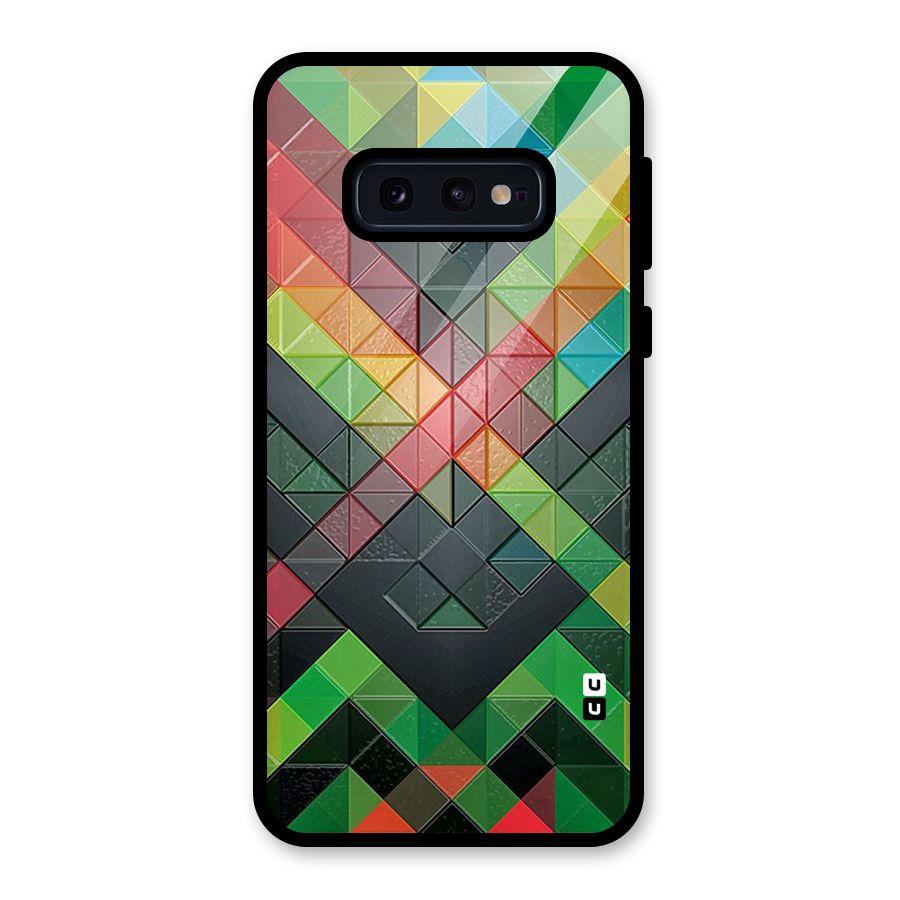 Too Much Colors Pattern Glass Back Case for Galaxy S10e