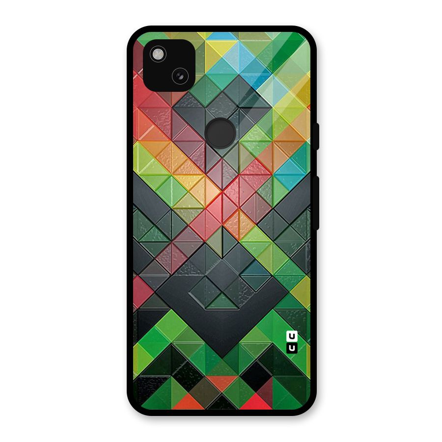 Too Much Colors Pattern Glass Back Case for Google Pixel 4a