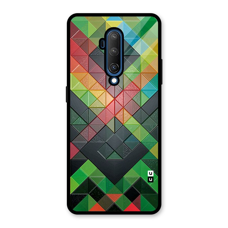 Too Much Colors Pattern Glass Back Case for OnePlus 7T Pro