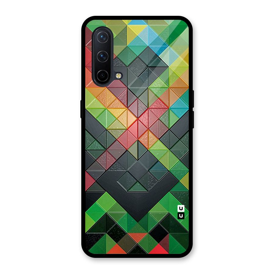 Too Much Colors Pattern Glass Back Case for OnePlus Nord CE 5G