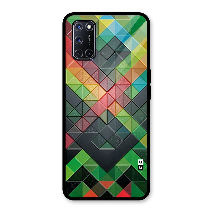 Too Much Colors Pattern Glass Back Case for Oppo A52
