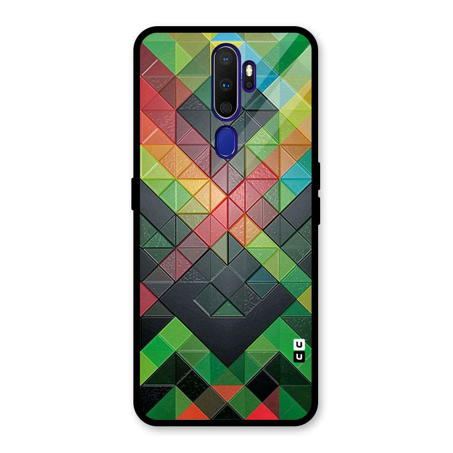 Too Much Colors Pattern Glass Back Case for Oppo A9 (2020)