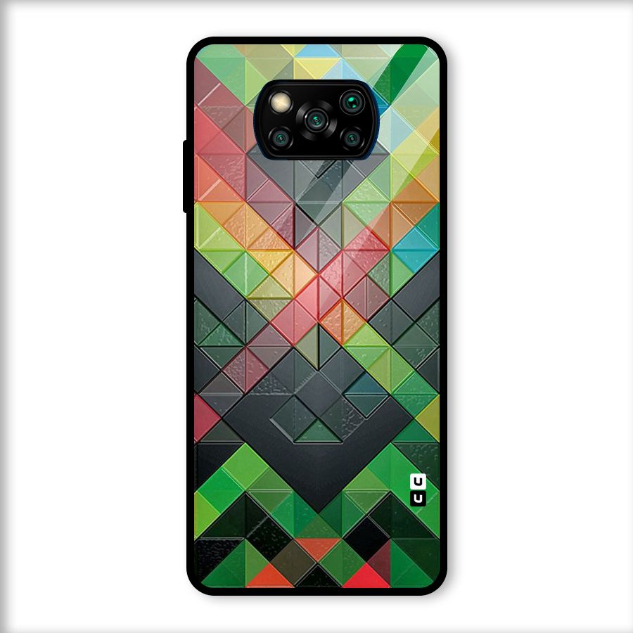 Too Much Colors Pattern Glass Back Case for Poco X3
