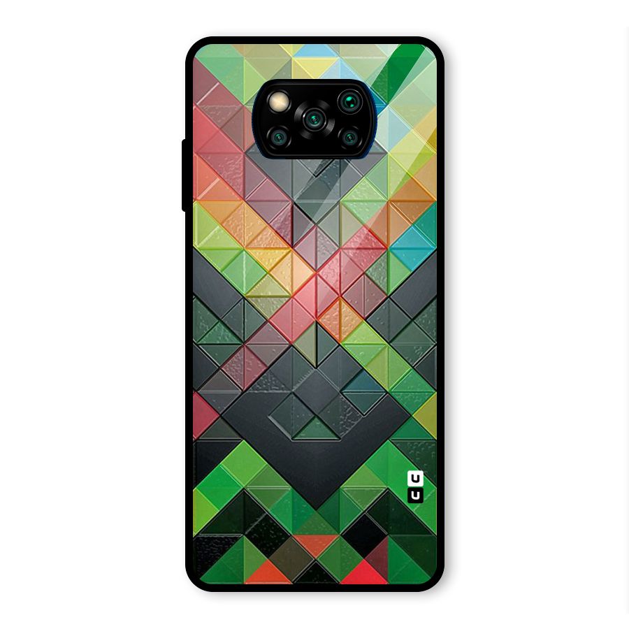 Too Much Colors Pattern Glass Back Case for Poco X3 Pro