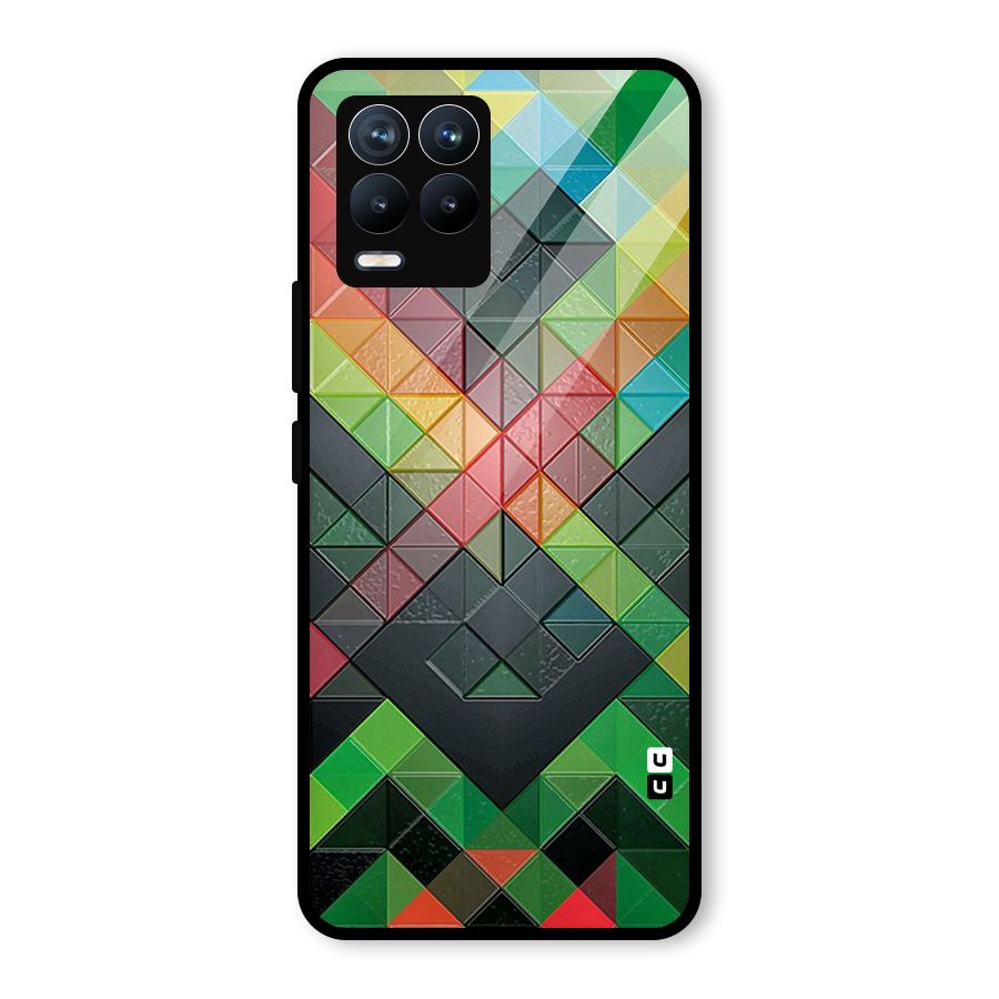Too Much Colors Pattern Glass Back Case for Realme 8 Pro