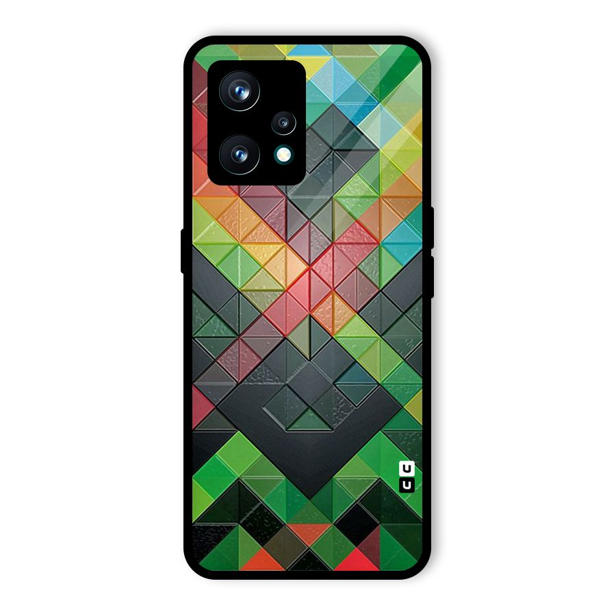 Too Much Colors Pattern Glass Back Case for Realme 9 Pro Plus 5G