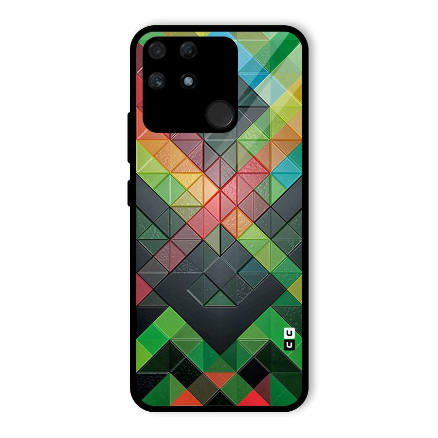 Too Much Colors Pattern Glass Back Case for Realme Narzo 50A