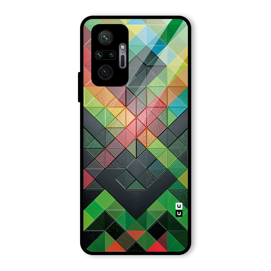 Too Much Colors Pattern Glass Back Case for Redmi Note 10 Pro