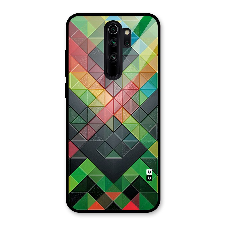 Too Much Colors Pattern Glass Back Case for Redmi Note 8 Pro
