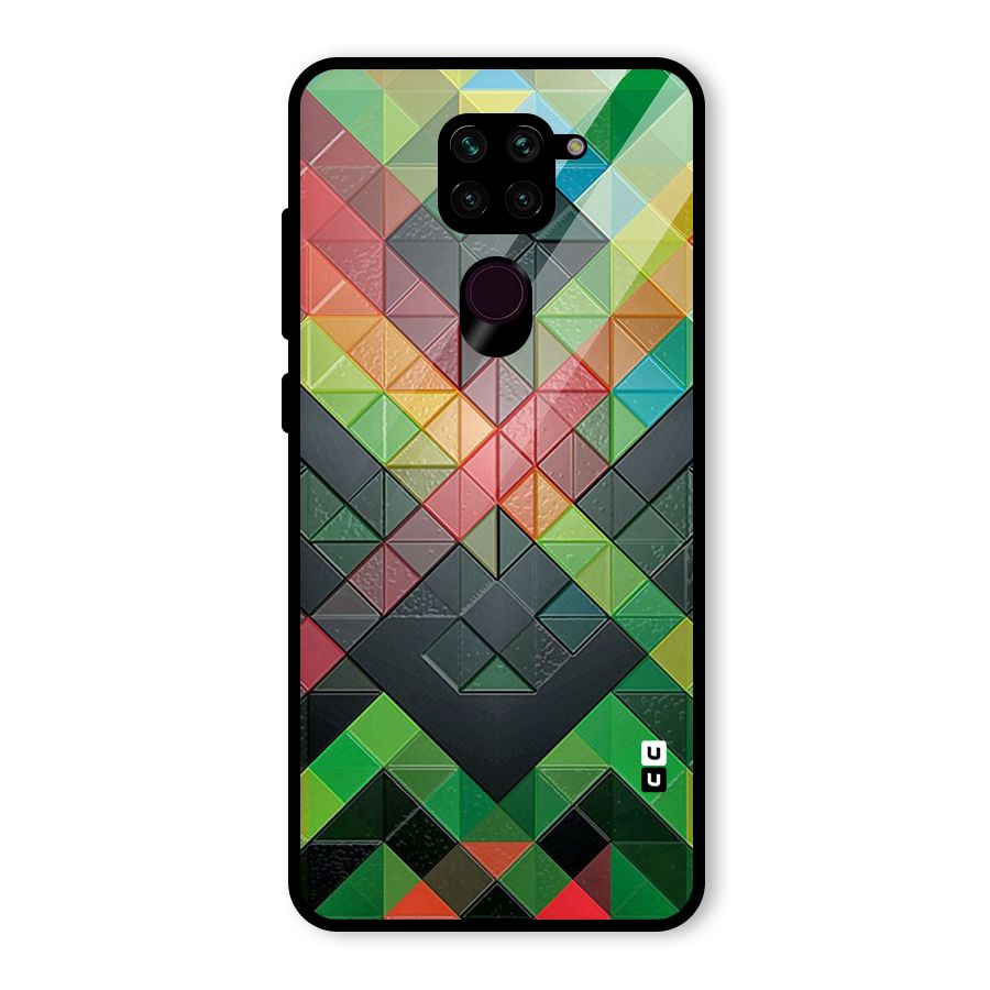 Too Much Colors Pattern Glass Back Case for Redmi Note 9