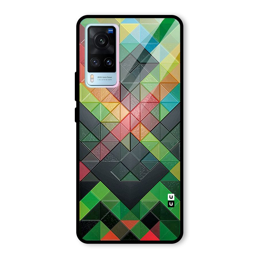 Too Much Colors Pattern Glass Back Case for Vivo X60