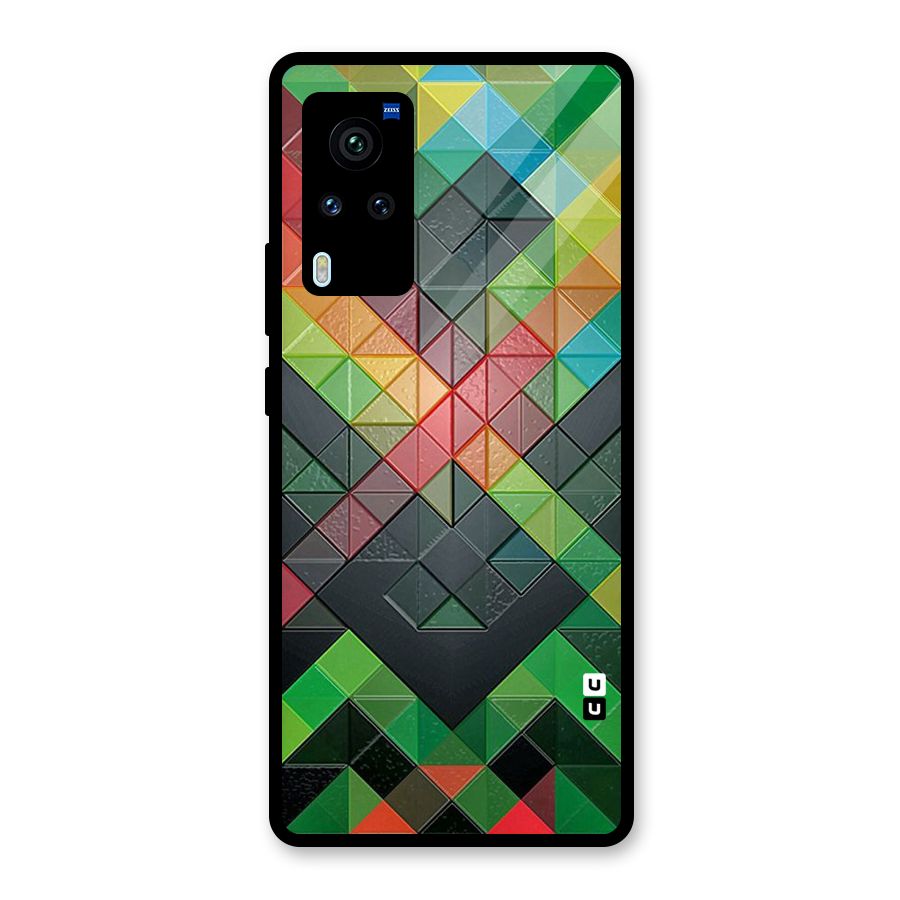 Too Much Colors Pattern Glass Back Case for Vivo X60 Pro
