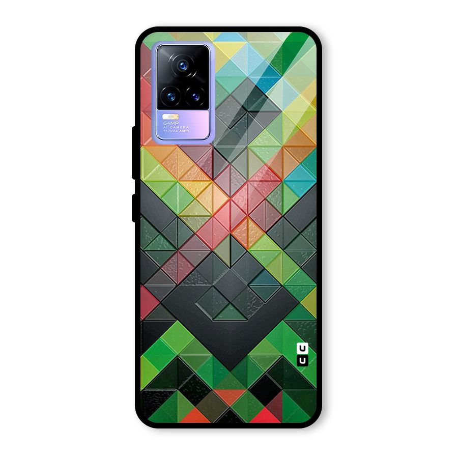 Too Much Colors Pattern Glass Back Case for Vivo Y73