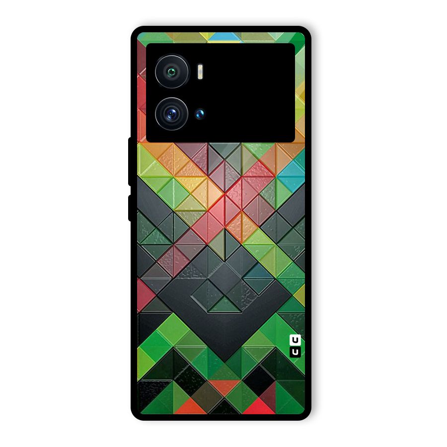 Too Much Colors Pattern Glass Back Case for Vivo iQOO 9 Pro