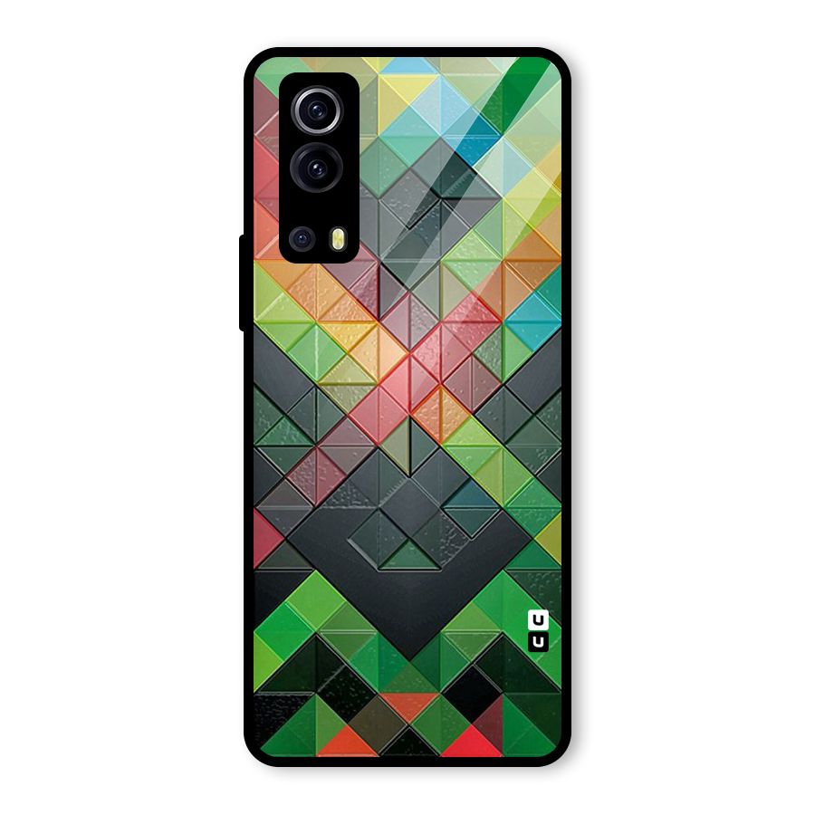 Too Much Colors Pattern Glass Back Case for Vivo iQOO Z3