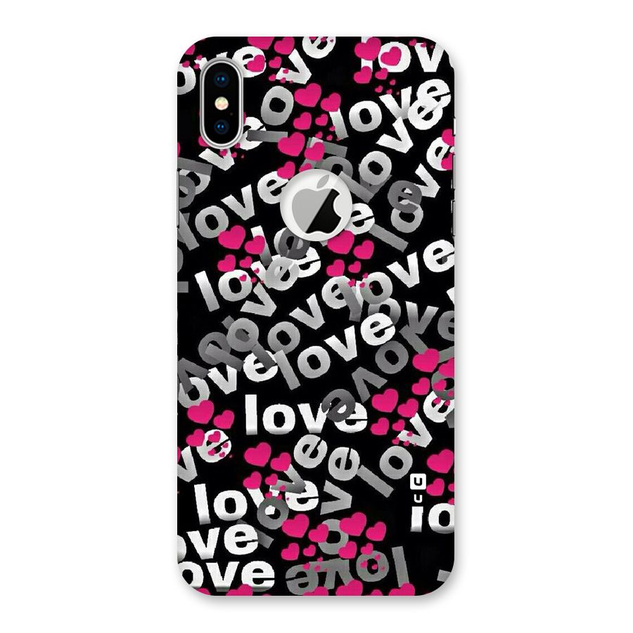 Too Much Love Back Case for iPhone XS Logo Cut