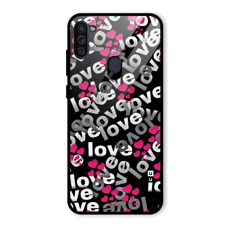 Too Much Love Glass Back Case for Galaxy M11