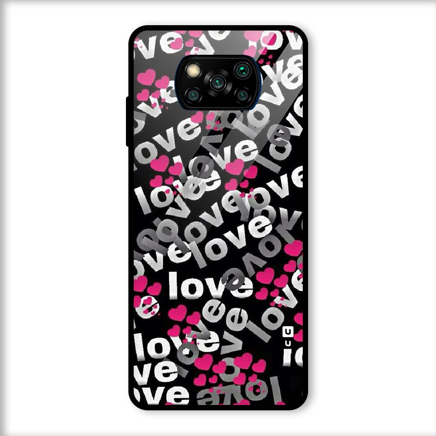 Too Much Love Glass Back Case for Poco X3