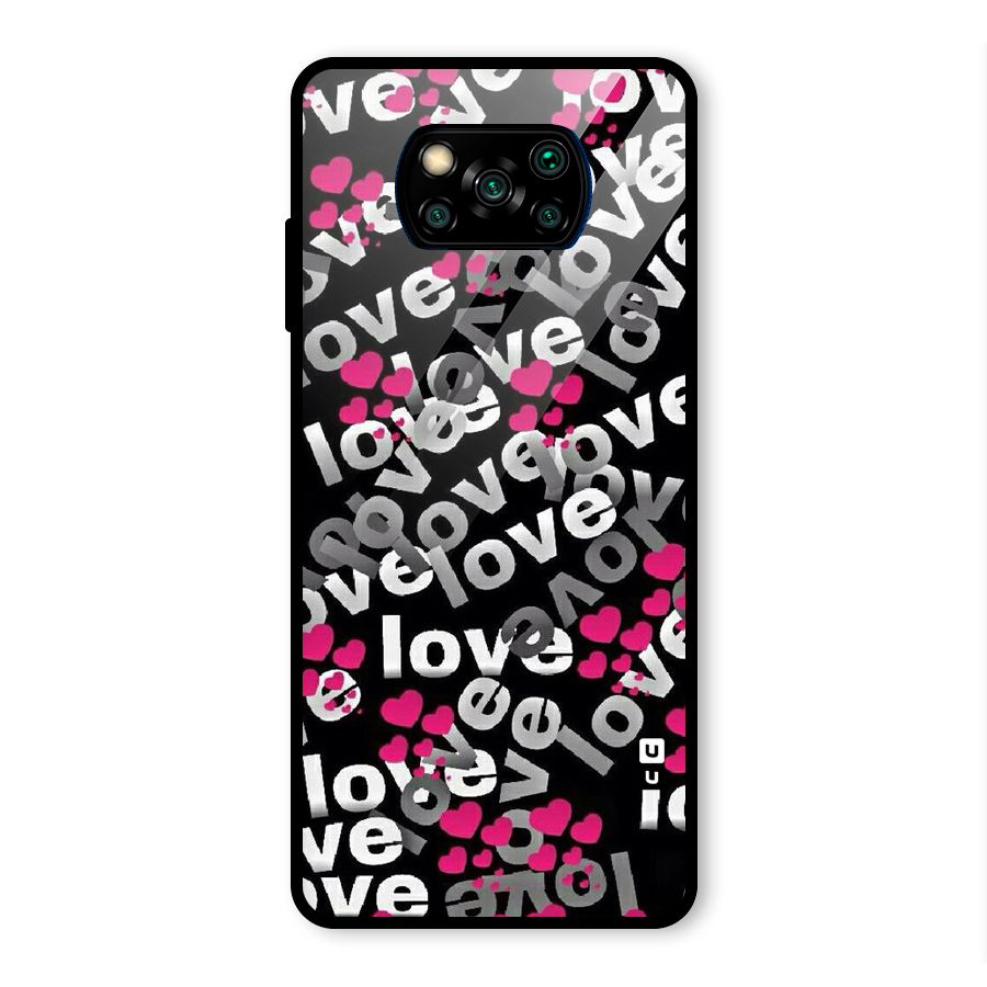 Too Much Love Glass Back Case for Poco X3 Pro