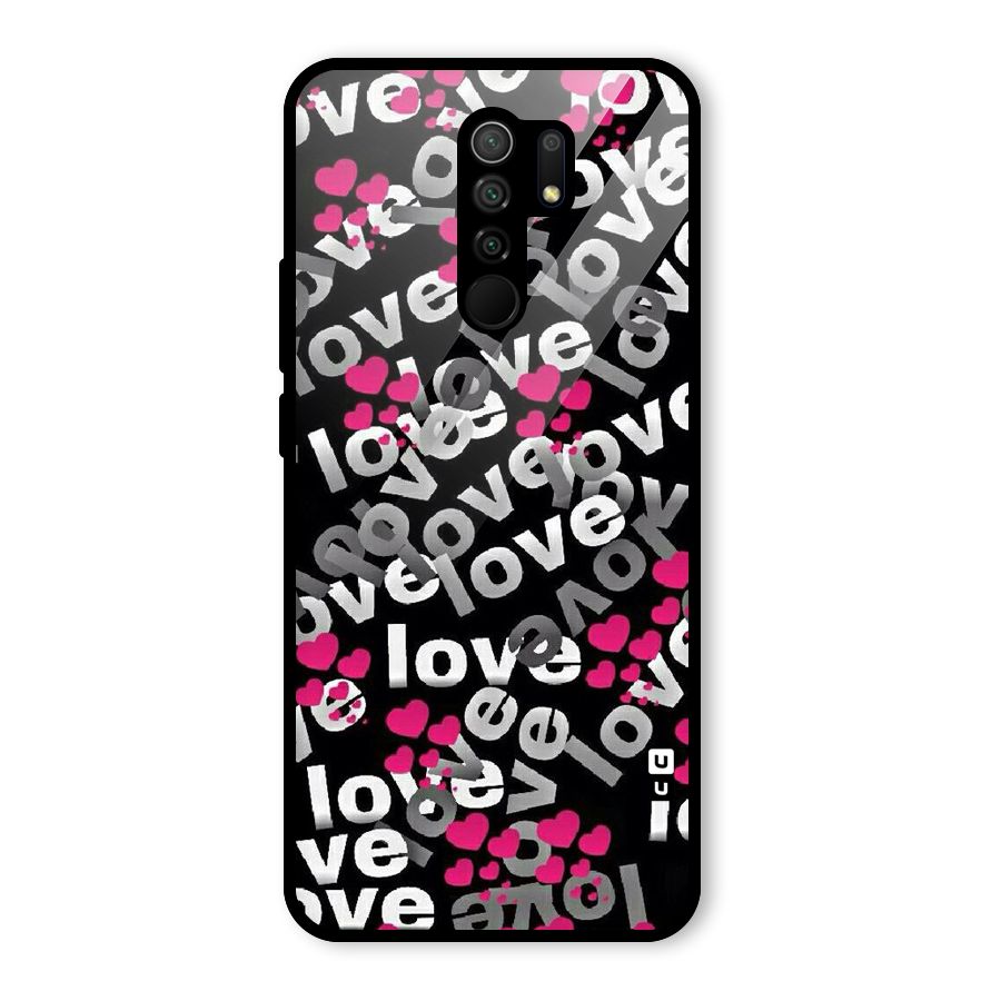 Too Much Love Glass Back Case for Redmi 9 Prime