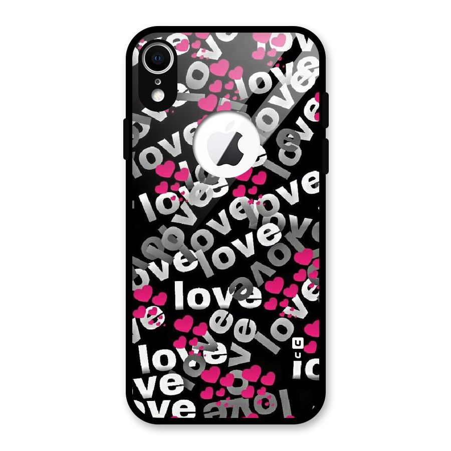 Too Much Love Glass Back Case for iPhone XR Logo Cut