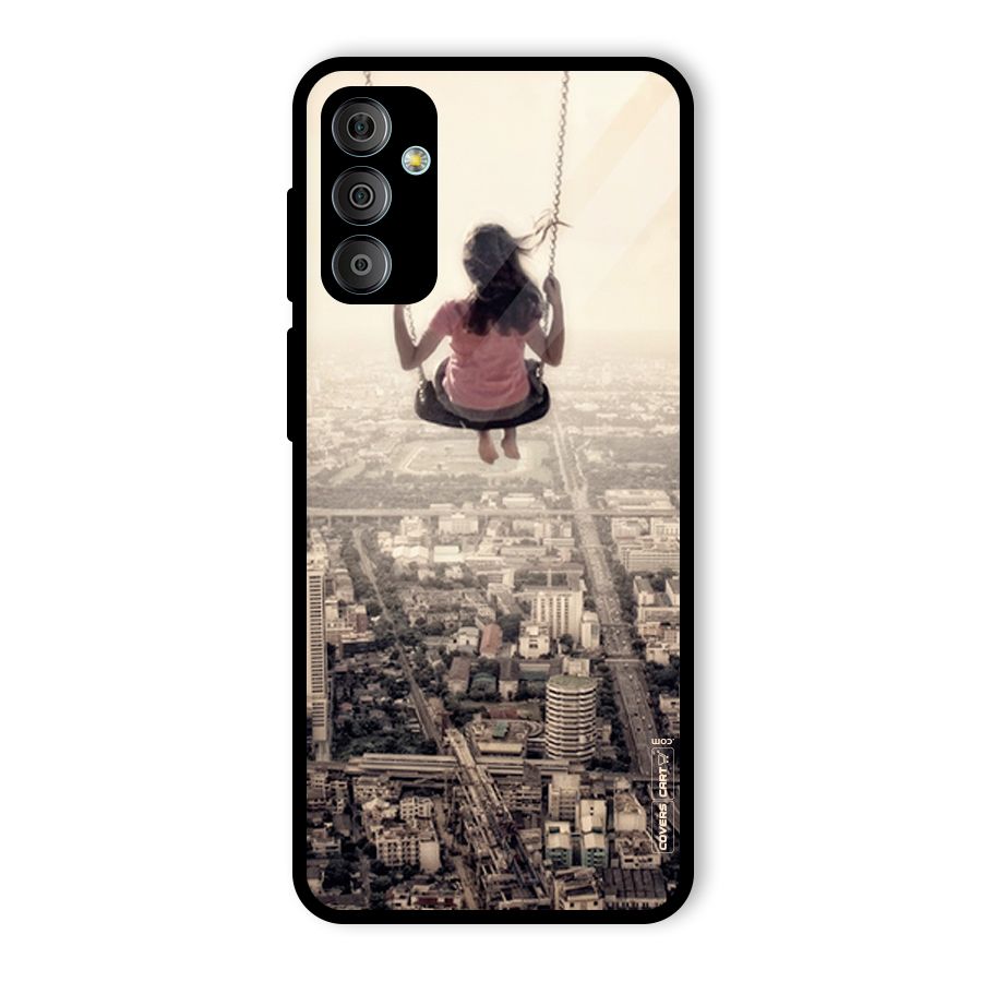 Top Of The World Glass Back Case for Galaxy F23