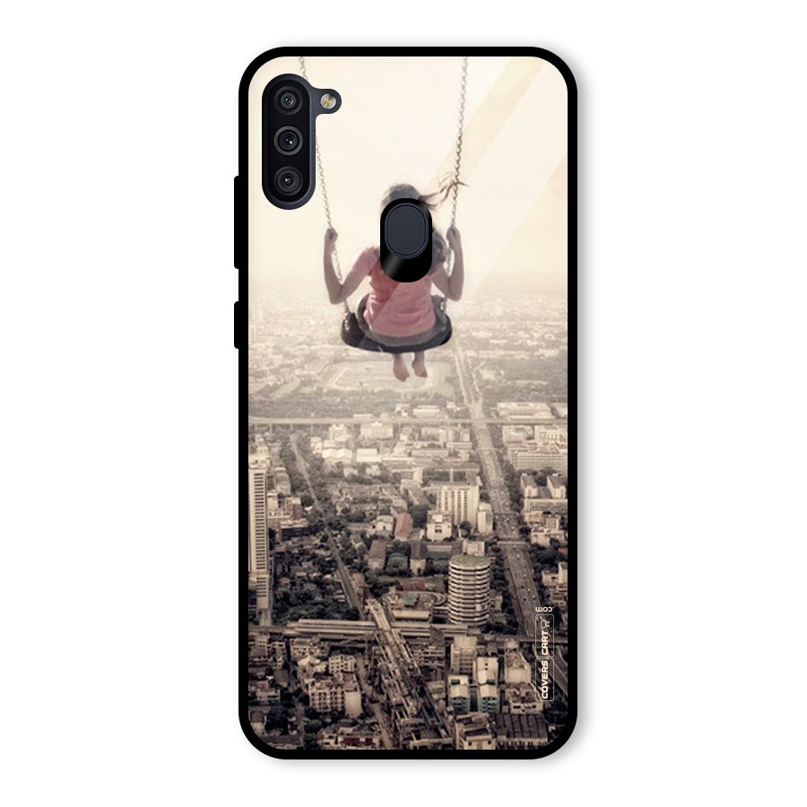 Top Of The World Glass Back Case for Galaxy M11