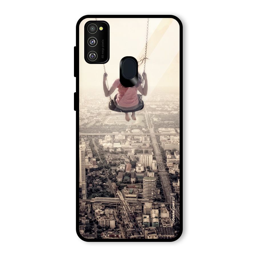 Top Of The World Glass Back Case for Galaxy M30s