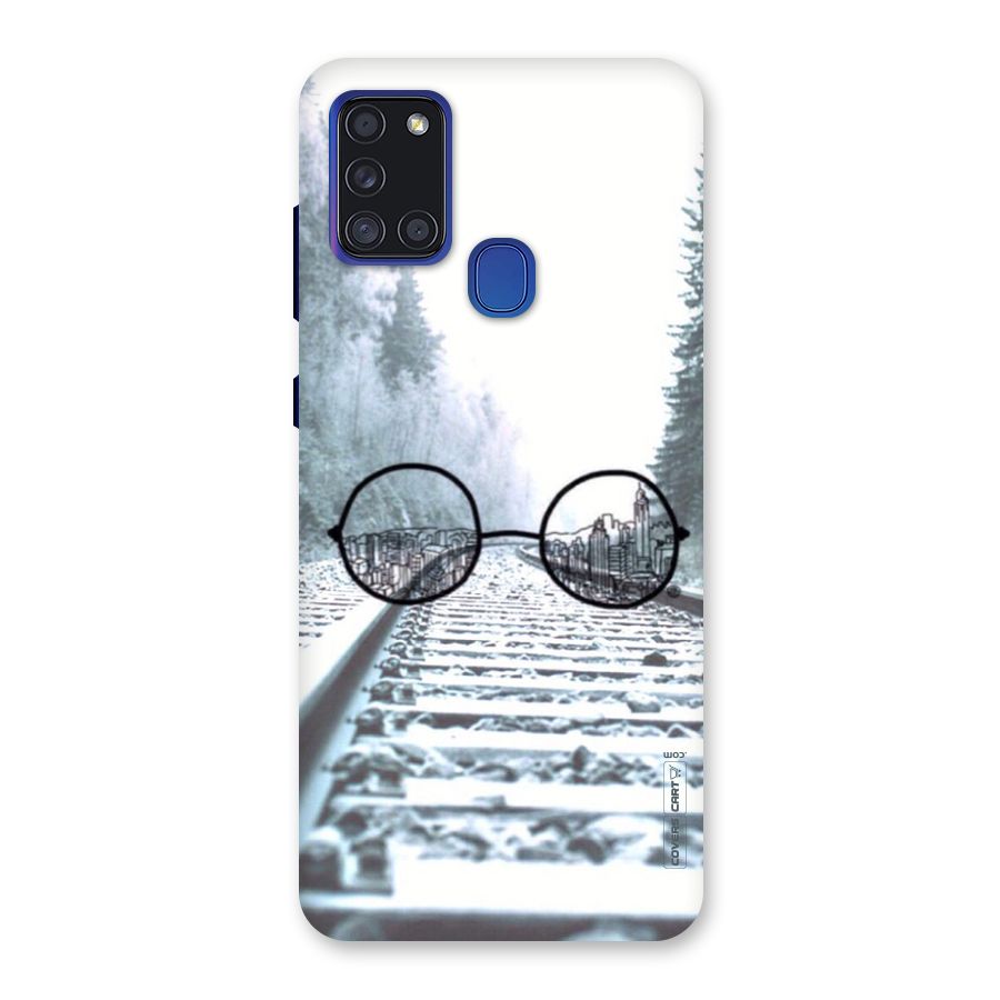 Tracks And Specs Back Case for Galaxy A21s