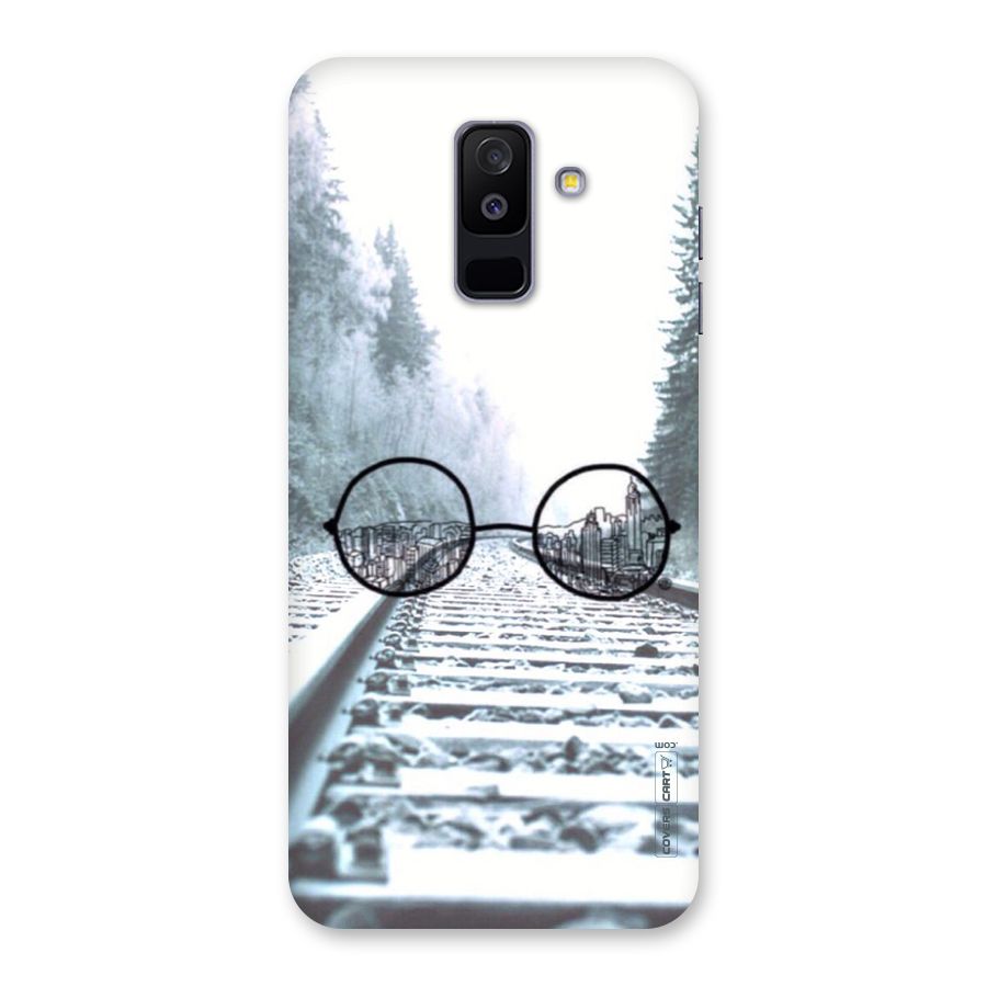 Tracks And Specs Back Case for Galaxy A6 Plus