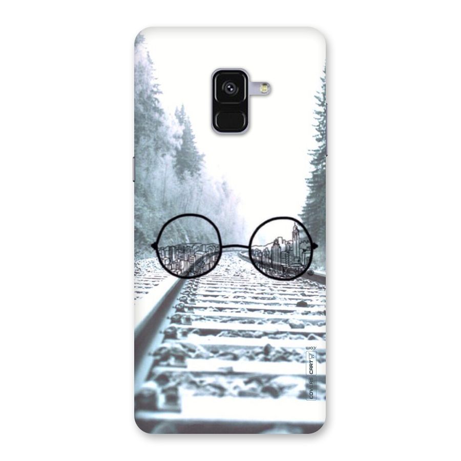 Tracks And Specs Back Case for Galaxy A8 Plus