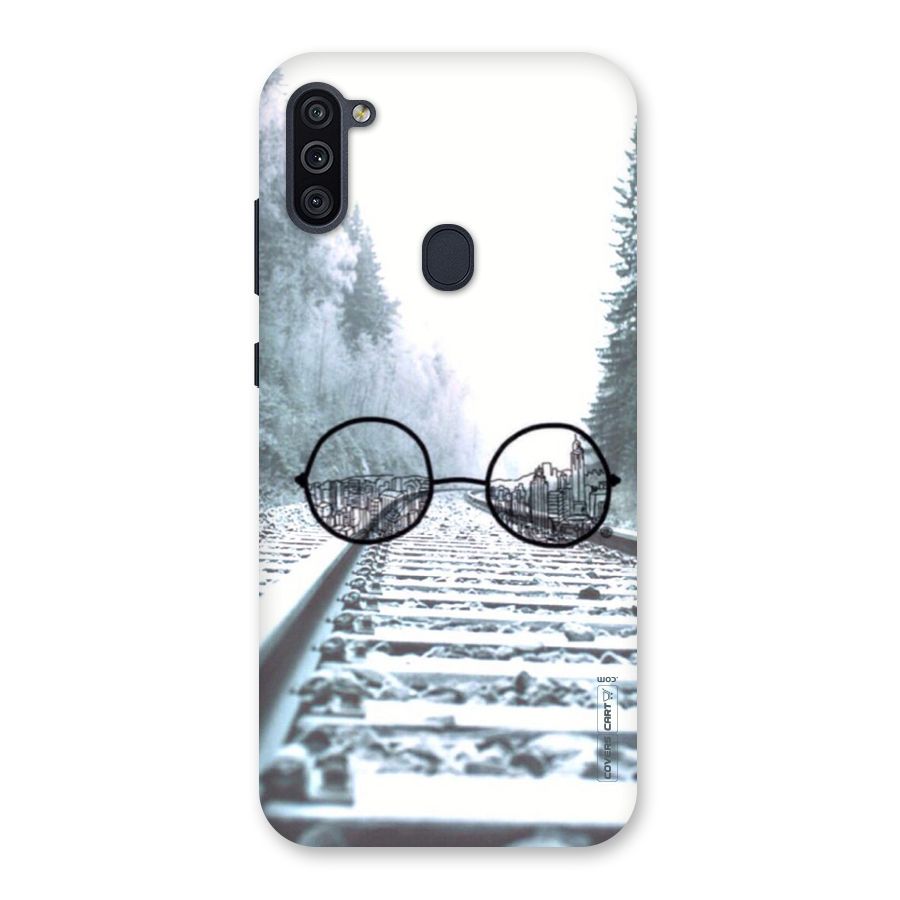 Tracks And Specs Back Case for Galaxy M11