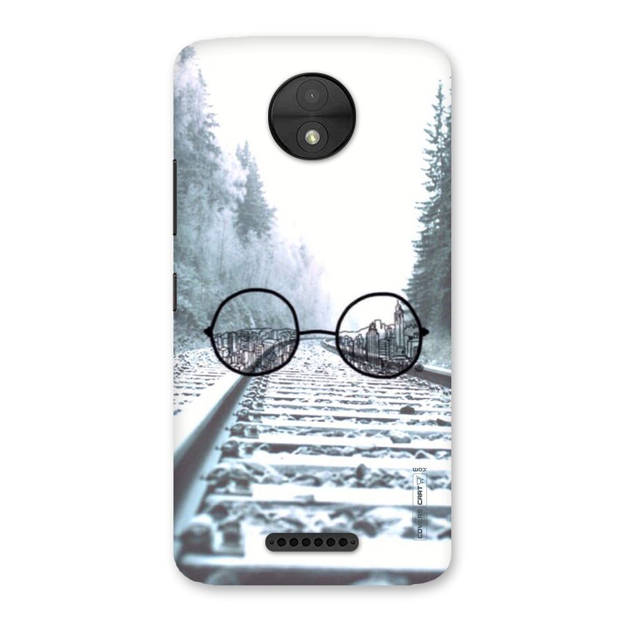 Tracks And Specs Back Case for Moto C
