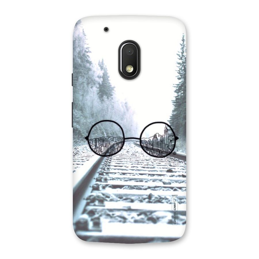 Tracks And Specs Back Case for Moto G4 Play