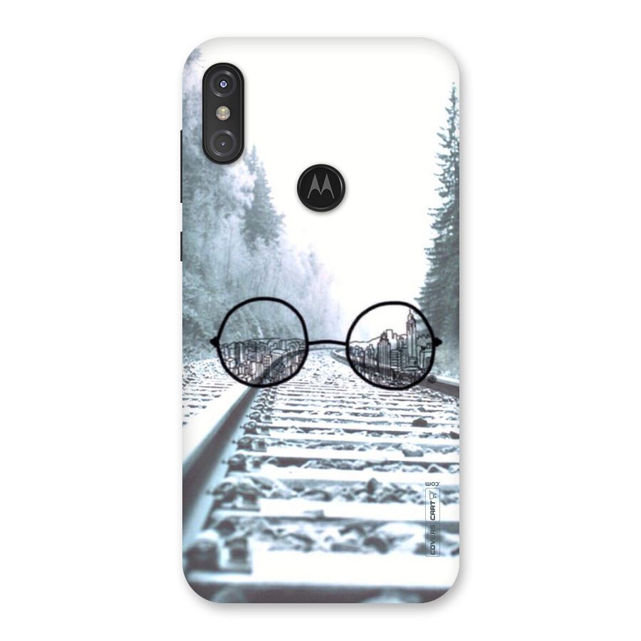 Tracks And Specs Back Case for Motorola One Power