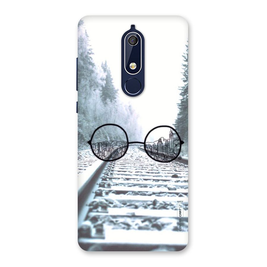 Tracks And Specs Back Case for Nokia 5.1