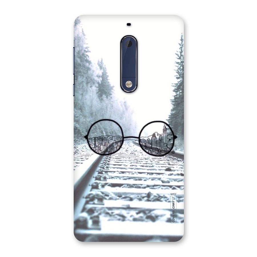 Tracks And Specs Back Case for Nokia 5