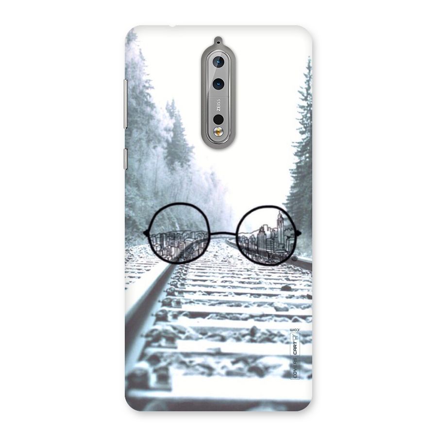 Tracks And Specs Back Case for Nokia 8