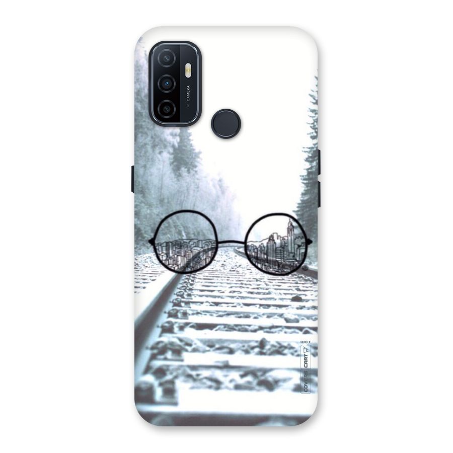 Tracks And Specs Back Case for Oppo A32