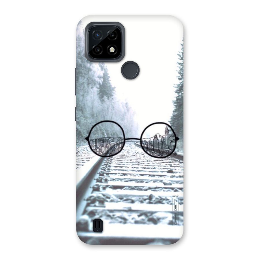 Tracks And Specs Back Case for Realme C21