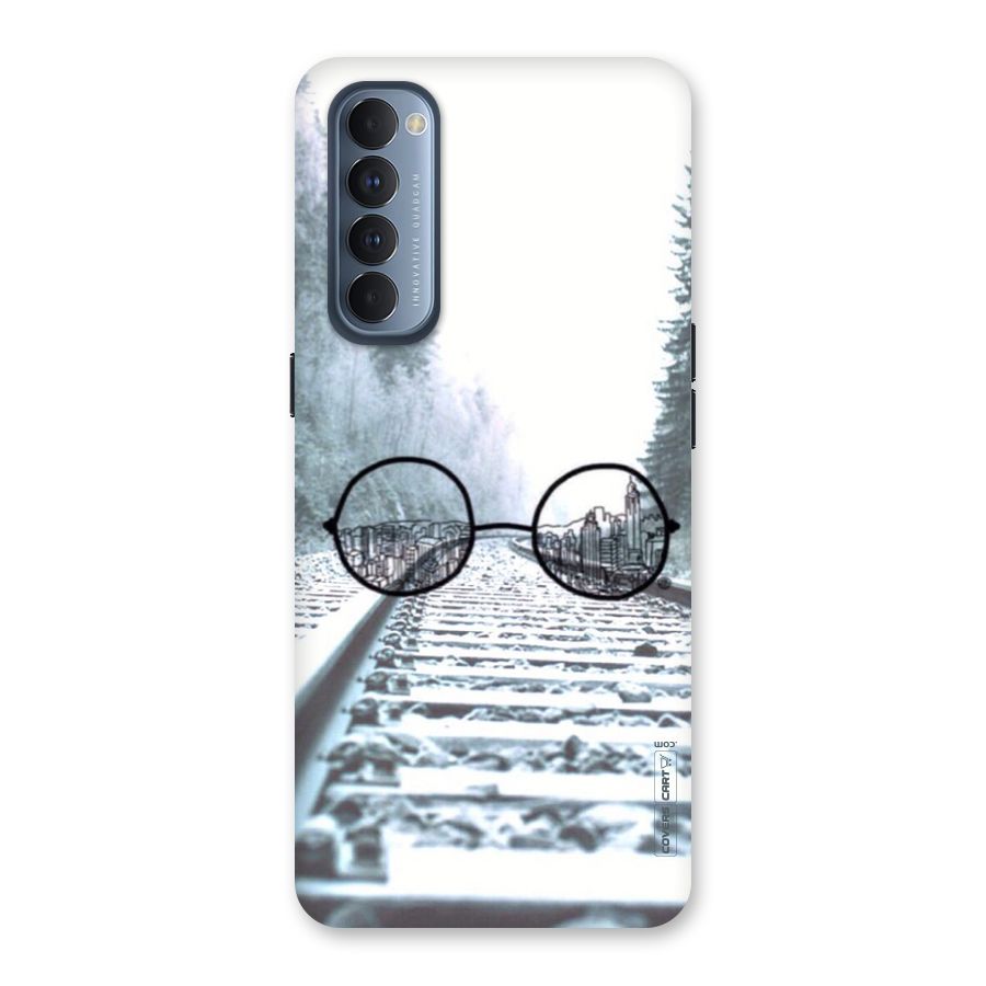 Tracks And Specs Back Case for Reno4 Pro