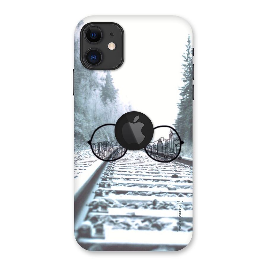 Tracks And Specs Back Case for iPhone 11 Logo Cut
