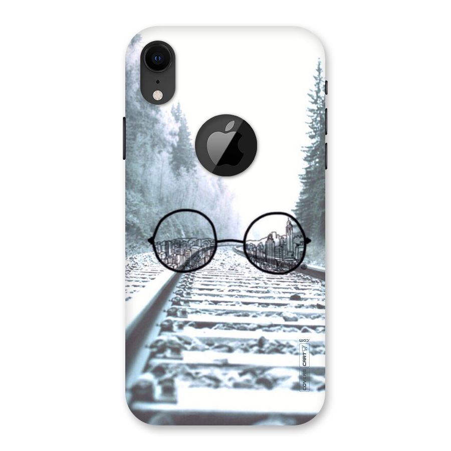 Tracks And Specs Back Case for iPhone XR Logo Cut