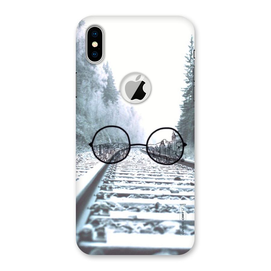 Tracks And Specs Back Case for iPhone X Logo Cut