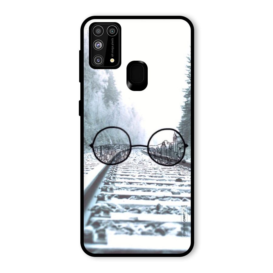 Tracks And Specs Glass Back Case for Galaxy F41